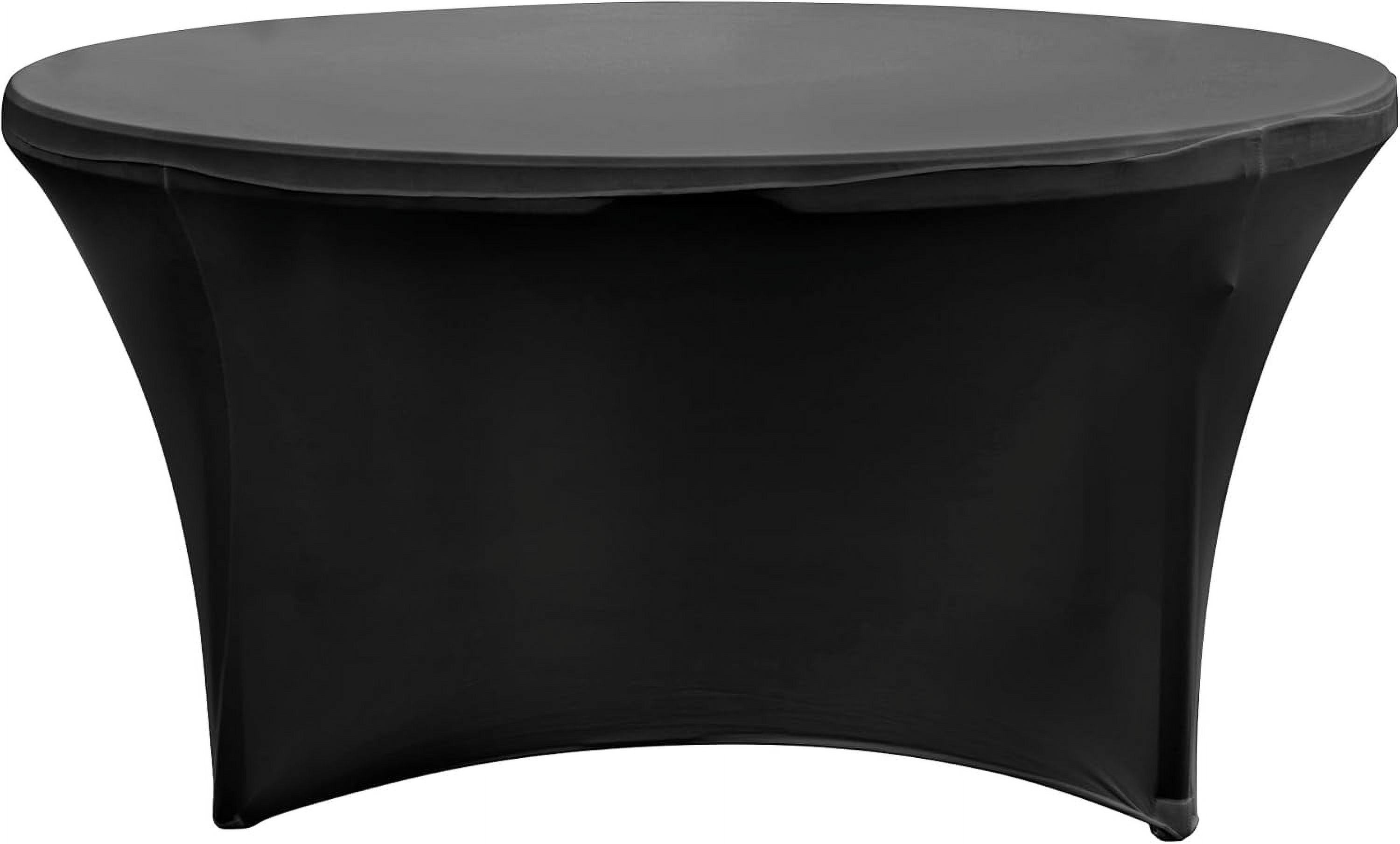 Round Fitted Spandex Tablecloth | Banquet Table Cover | Polyester Spandex Tablecloth | for Birthdays Quinceanera Conferences Machine Washable | 60\u0026#34; L (5 ft.) x 30\u0026#34; H | Aqua